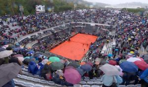 La pluie perturbe la première journée à Rome