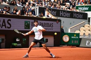 Premier entraînement pour Carlos Alcaraz à Roland-Garros