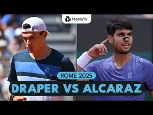Vidéo: Carlos Alcaraz vs Jack Draper | Rome 2025 highlights
