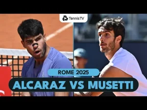 Vidéo: Carlos Alcaraz vs Lorenzo Musetti ???? | Rome 2025 résumé
