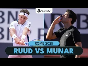 Vidéo: Casper Ruud contre Jaume Munar ???? | Résumé de Rome 2025