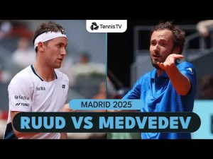 Vidéo: Casper Ruud vs Daniil Medvedev résumé | Madrid 2025