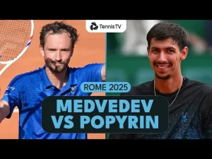 Vidéo: Daniil Medvedev vs Alexei Popyrin résumé | Rome 2025