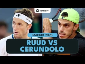 Vidéo: Francisco Cerundolo contre Casper Ruud | Résumé | Madrid 2025