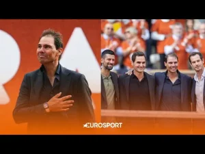 Vidéo: Hommage complet à Rafael Nadal à Roland-Garros ???? Avec Djokovic, Federer et Murray ❤️