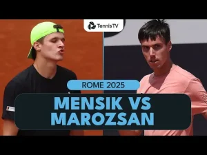 Vidéo: Jakub Mensik contre Fabian Marozsan | Résumé de Rome 2025