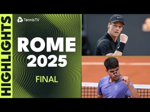 Vidéo: Jannik Sinner contre Carlos Alcaraz pour le titre ! � | Rome 2025