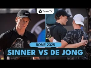 Vidéo: Jannik Sinner contre Jesper De Jong | Résumé de Rome 2025