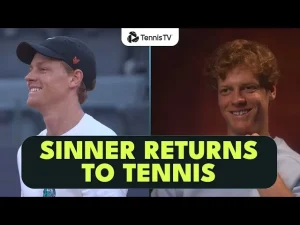 Vidéo: Première séance d&rsquo;entraînement et interview de Jannik Sinner à son retour au tennis !