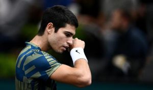 le geste d&rsquo;énervement d&rsquo;Alcaraz lors de son match face à Džumhur