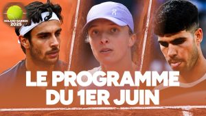 Alcaraz, Swiatek… le programme du dimanche 1er juin 2025