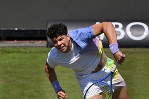 Ben Shelton après la reprise de son match pour seulement 70 secondes