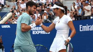 La belle alchimie entre Alcaraz et Raducanu lors du double mixte de l’US Open