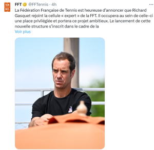 Gasquet, nommé à la cellule « expert »