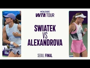 Quel match ! Iga Swiatek échappe de peu à la défaite pour remporter le titre contre Alexandrova à Séoul !