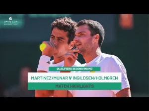 Regardez les moments forts de Munar/Martinez contre Holmgren/Ingildsen lors du deuxième tour des qualifications de la Coupe Davis 2025 où l&rsquo;Espagne affronte le Danemark.