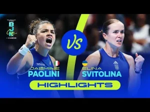 Regardez les temps forts du match Paolini contre Svitolina dans les demi-finales de la Coupe Billie Jean King 2025 où l&rsquo;Italie affronte l&rsquo;Ukraine.