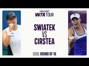 Vidéo: Regardez les meilleurs moments de la victoire facile de Swiatek sur Cirstea au deuxième tour à Séoul.