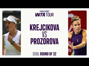 Vidéo: Regardez les moments forts de la victoire de Krejcikova sur Prozorova au premier tour à Séoul.