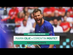 Vidéo: Regardez les temps forts de Cilic contre Moutet au deuxième tour des qualifications de la Coupe Davis 2025 où la Croatie affronte la France