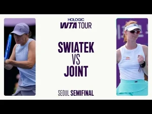 Vidéo: Regardez les temps forts de la victoire de Swiatek contre Joint en demi-finales à Séoul.