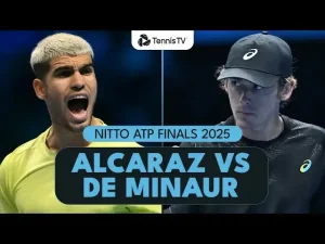 Alcaraz trop fort pour De Minaur en phase de groupes de l&rsquo;ATP Finals 2025 – Groupe Connors • TennisTemple