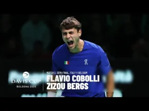 Le héros de l&rsquo;Italie, Cobolli, sauve sept balles de match pour vaincre Bergs dans un thriller classique de Coupe Davis • TennisTemple