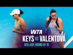 Keys bat Valentova à l&rsquo;Adelaide 2026 – 2e tour • TennisTemple