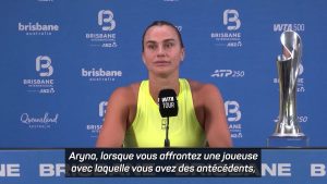 Sabalenka : «Que puis-je y faire ?»