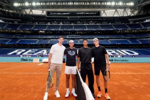Comment Santiago-Bernabeu s&rsquo;est transformé en court de tennis à Madrid