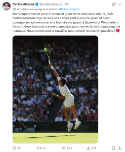 Alcaraz déclare forfait | TennisLeader.fr