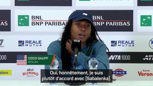 Garros : Coco Gauff d’accord avec Aryna Sabalenka pour un éventuel boycott