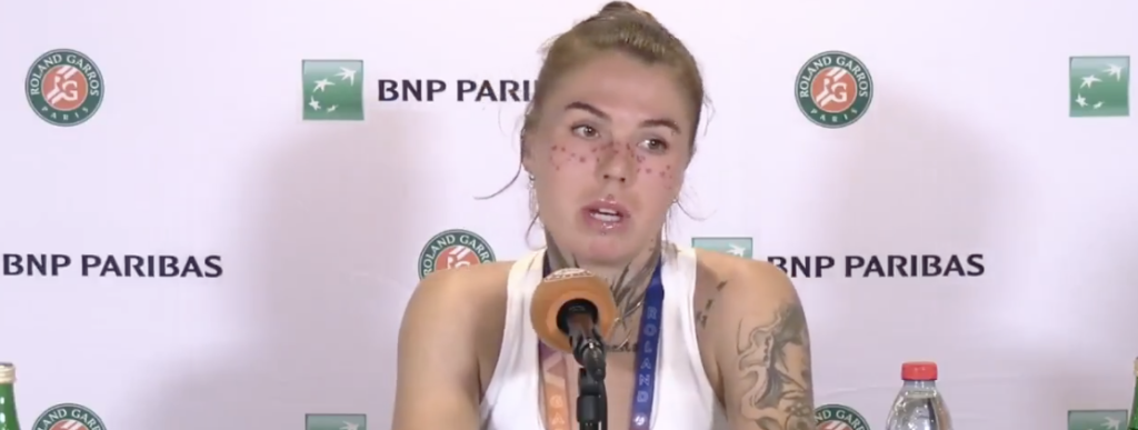 Roland Garros > L’Ukrainienne Oliynykova sur son adversaire russe au 3e tour : « C’est comme si elle avait joué en Allemagne nazie pour des officiers de la Gestapo »